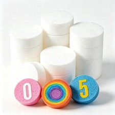 20 Pack White Polystyrene Foam Circles for Crafts 3 Inch