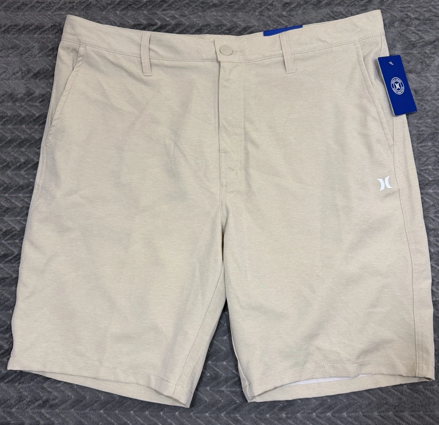 Hurley Hybrid Walk Shorts Men's 38 Heather Gay 9.5 Inseam Quick Dry Stretch New