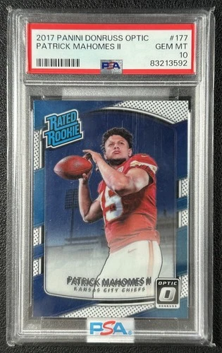 PATRICK MAHOMES II PSA 10 2017 PANINI DONRUSS OPTIC #177 RATED ROOKIE RC 592
