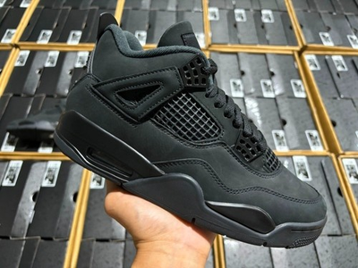#ad #ad Air Jordan 4 Retro quot;Black Catquot; FV5029 010 All Black Sneakers Basketball Shoes $238.88
