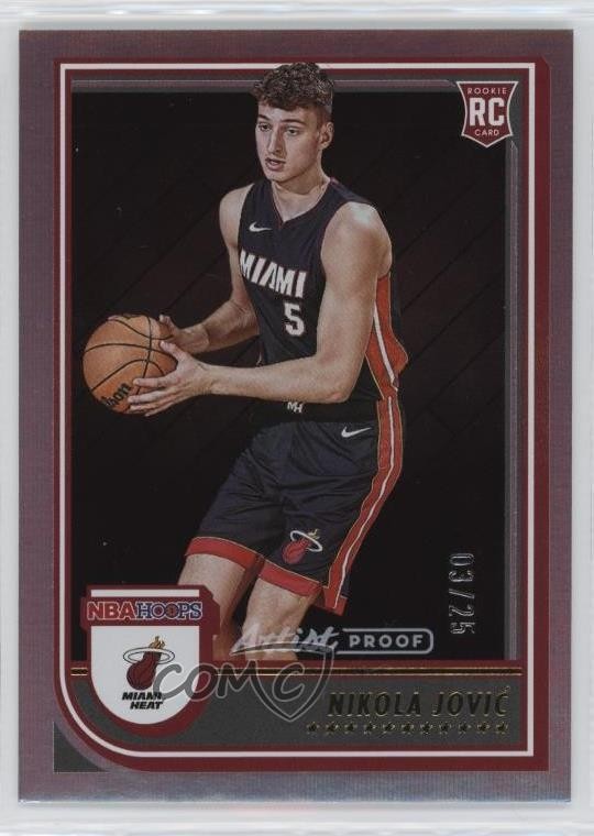 2022 Panini NBA Hoops Rookies Artist Proof 3/25 Nikola Jovic #256 Rookie RC 0m89