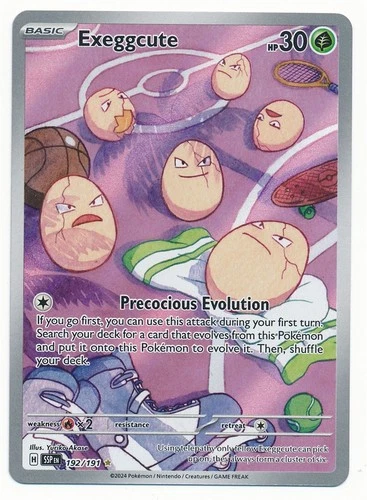 2024 POKEMON SURGING SPARKS HOLO ILLUSTRATION RARE EXEGGCUTE #192 MINT