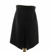 CELINE Phoebe Era Wool Flare Knee Length Skirt Size 40 Black from Japan