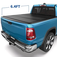 6.4ft Low-Pro 3-Fold Hard Tonneau Cover For 2010-2026 Ram 2500 3500 2009-18 1500