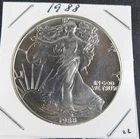 1988  AMERICAN SILVER EAGLE  1  OZ.  PURE FINE SILVER BULLION COIN  999  BU-UNC