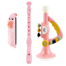 Musical Instruments Set for Toddlers Trumpet, Harmonica, Recorder, Flute