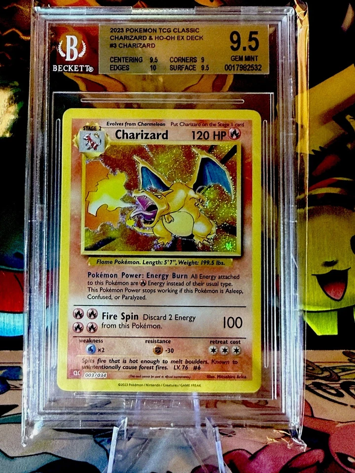 GRADED Charizard 9.5 + Blastoise & Venusaur – 2023 Pokémon Classic BGS - Image 4 of 4
