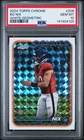 Bo Nix 2024 Topps Chrome #206 White Geometric Refractor RC 1/15 PSA 10