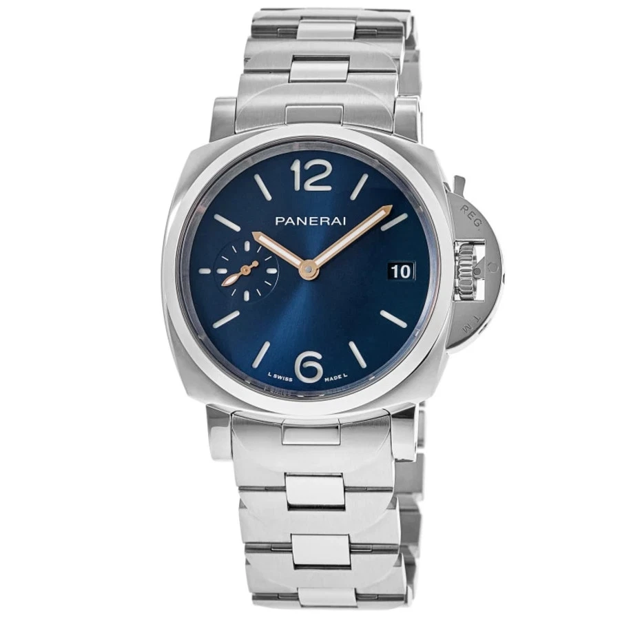 Nuevo reloj para hombre Panerai Piccolo Due esfera azul acero PAM01123