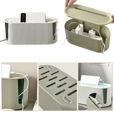 Cable Wire Cord Storage Box Case Management Plug Socket Tidy Safety Organiser
