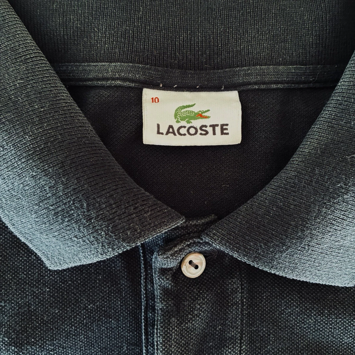 Polo Lacoste Clásico Negro - Manga Corta - T 10 - 42