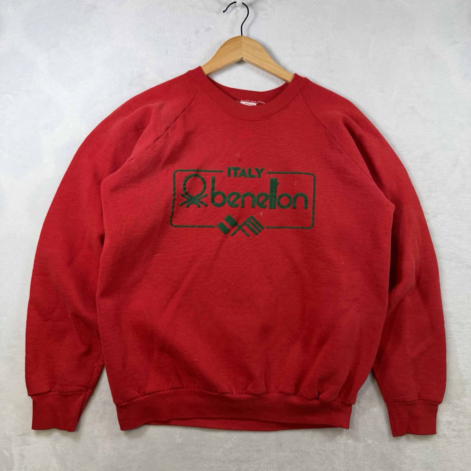 Vintage 80s Benetton Italy Black Sweatshirt Men’s Size XL