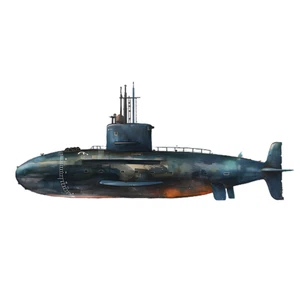 Submarine Sub Self Adhesive Vinyl Waterproof Sticker