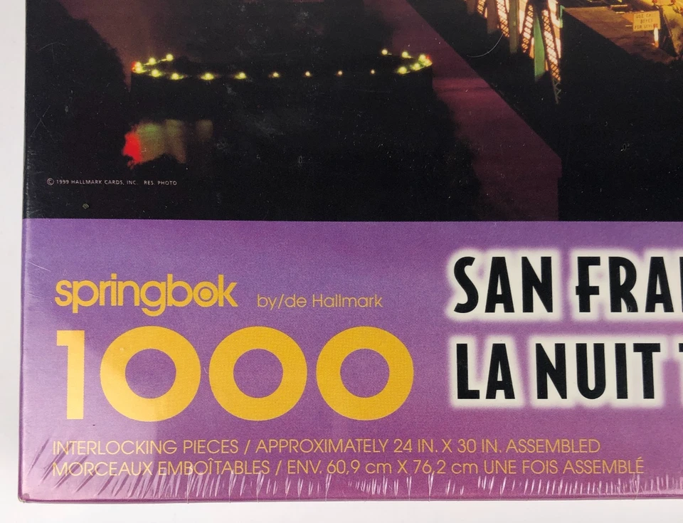 Springbok Puzzle San Francisco Bay Night Lights 1000 Pcs PZL6202 24"x30" - Image 2 of 4