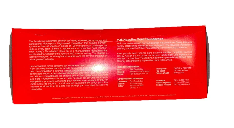Ford Thunderbird 1992 N10-61 Davey Allison #28 Texas Havoline - Revell Foto 3 de 4