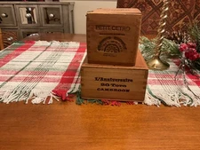 collectibles art, Vintage Wooden Cigar Box Lot (2) – Petit Gero, J.R. Special...