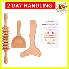 3-in-1 Wood Therapy Massage Tools Lymphatic Drainage Massager Wooden Massager...