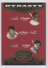 2004 Donruss Throwback Threads Dynasty /1500 Enos Slaughter Stan Musial HOF u6m