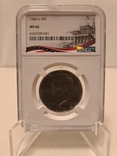 1984-D Kennedy Half-Dollar | Graded NGC MS-66 | Combined Shipping