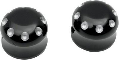 Covingtons Axle Caps Front Black #C0011-B Harley Davidson