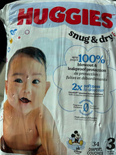 Huggies Snug  Dry Disney Baby Diapers Size 3, 34 Ct, 16-28 lb
