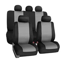 Car Seat Covers Neoprene - Universal Fit,Automotive Seat Gray Full Set