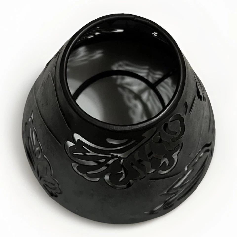 Tin Punch Lamp Shade & Candle Holder - Image 2 of 3