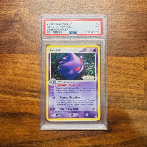 PSA 7 Pokemon Gengar Reverse Holo EX Legend Maker 5/92 SWIRL