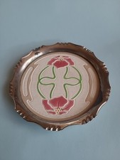 untersetzer Jugendstil W&auml;chtersbach in Metall Rahmen floral mehrfarbig