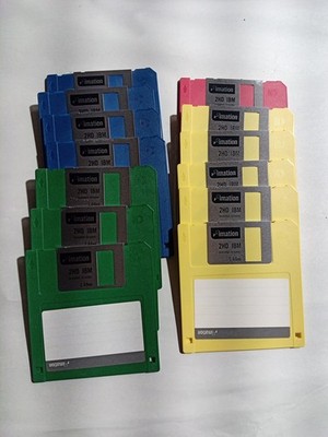 Lot Of 13 Vintage 3.5  Floppy Disk (3 1/2 Inch) Imation IBM 2HD 1.44MB Formatted