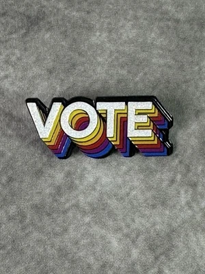 Vote Rainbow Enamel Pin New Rare Collectible Pride - Image 1 of 3
