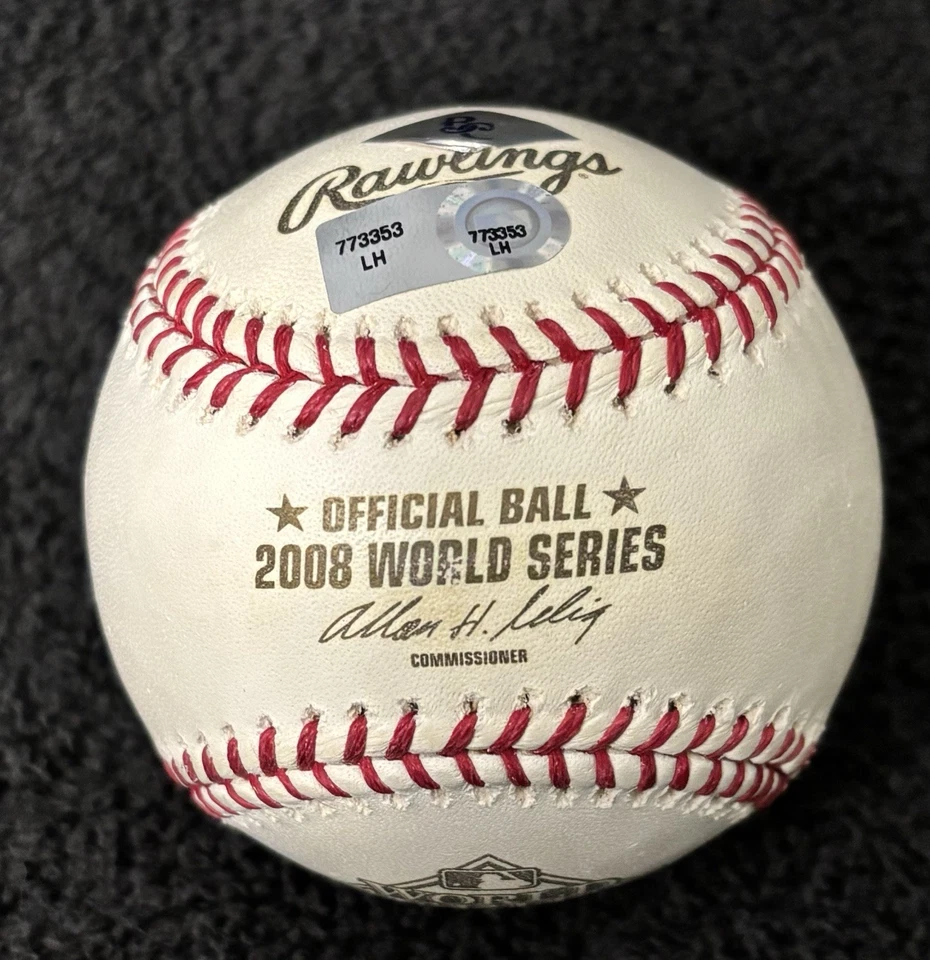 Cole Hamels #35 autografado 2008 World Series beisebol autenticação MLB assinado - Imagem 2 de 4