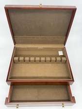 Reed & Barton Handcrafted Bristol Grande Mahogany/Brown 1 Drawer Flatware Chest