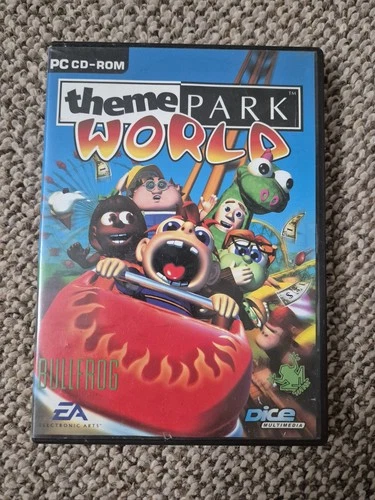 Theme Park World PC CD-ROM Retro Game Bullfrog EA Complete in Box