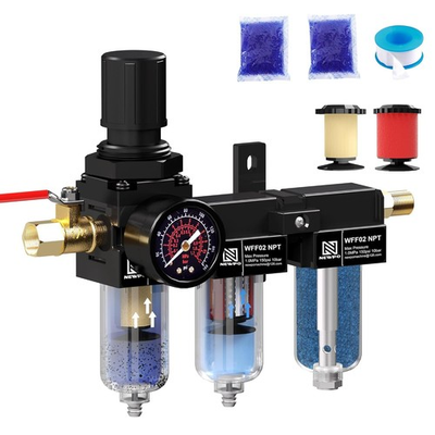 #ad 1 4quot; NPT Three Stage Air Drying Systemair Pressure Regulator with 5＆0.01 Micr $94.90