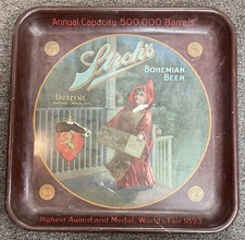 Stroh's Bohemian Beer Serving Tray – The Meek Co. 1992-1909 (TJ1487)