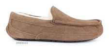 UGG Ascot Chestnut 1016593 Suede Fur Slippers Mens Size 10 NIB 