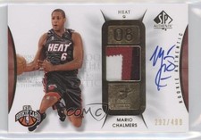 2008 SP Authentic Rookie Authentics 292/499 Mario Chalmers #108 Patch Auto iw0