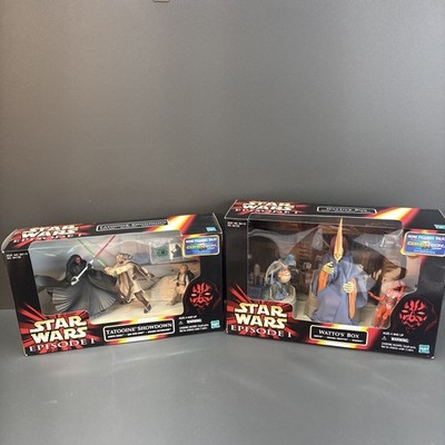Lot/2 Star Wars Episode I - Tatooine Showdown & Watto s Box, Hasbro 1999, MIB