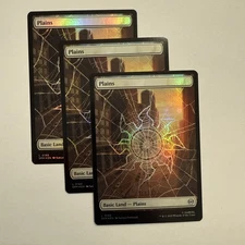 3x FOIL Spider-Man Plains Full Art Basic Land SPM MTG Mint Unplayed M/NM 189