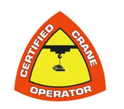 Certified Crane Operator Hard Hat Sticker Decal