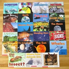 Lot 23 SCHOLASTIC EMERGENT READERS Science, Explore  Learn, TIme to Discover L2