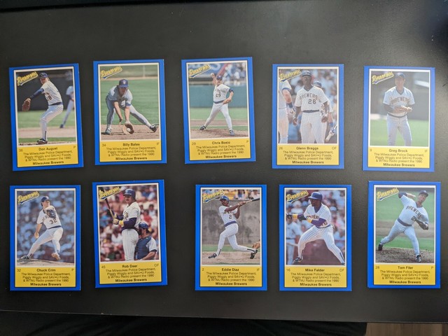 1990 Milwaukee Brewers Police Singles - You Pick 1