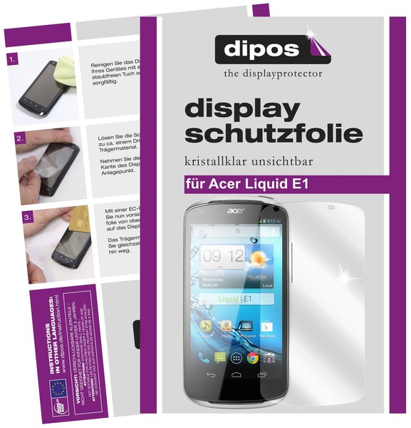 2X Schutzfolie FüR Acer Liquid E1 Klar Displayschutzfolie Folie Displayfolie-image