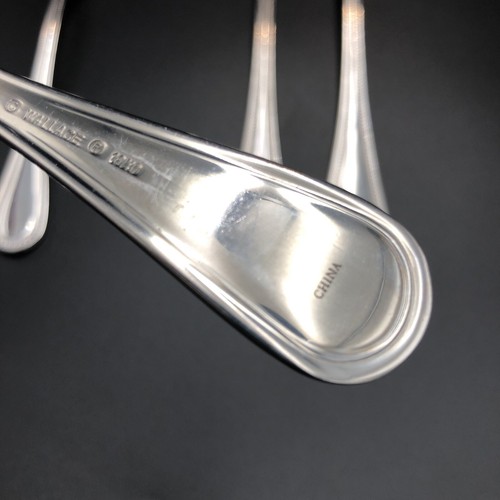Lot Of Wallace CONTINENTAL BEAD Stainless Flatware Dinner /Salad Forks Spoon - Picture 4 of 8
