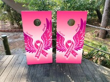 FADEPROOF Cornhole Board Wraps Laminated / Cancer Support  Survivor /