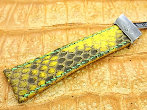 24mm/20mm Exotic Leather Watch Band Bespoke Vintage Minimalist Style - Picture 5 of 14