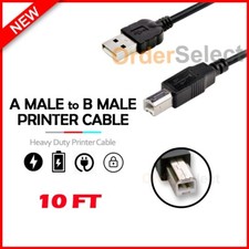 10 ft high speed usb 2.0 a to b printer scanner cable for hp canon epson lexmark