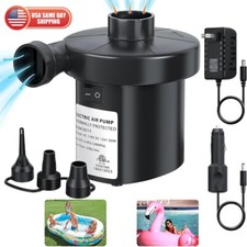 Portable Electric Inflator Deflator Air Pump Toy Boat Air Bed Mattress Pool Car