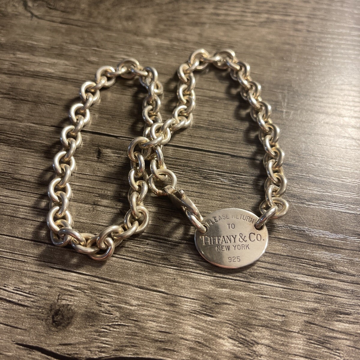 ティファニー シグネット カフス オーバル ラウンド STERLING 925 TIFFANY&Co. ティファニー カフス オーバル ネイビーライン
